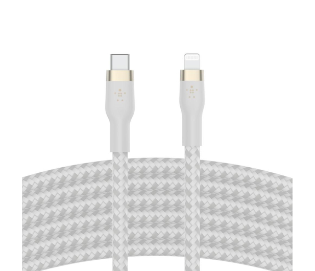 Belkin USB-C - LTG Braided Silicone 3m White - 733152 - zdjęcie 3